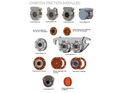 Différents types de modules de friction.