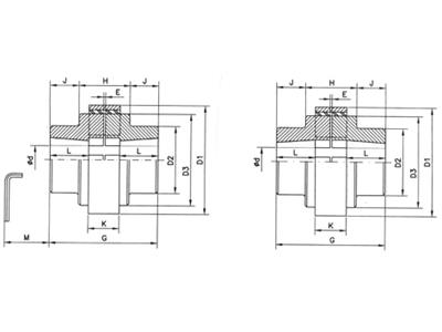 Accouplement type TB pour taper bush.