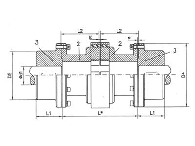 Accouplement type DL avec double espaceur.