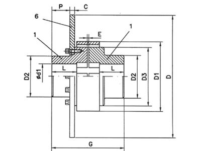 Koppeling type DF. - SAMIFLEX : Elastische koppelingen