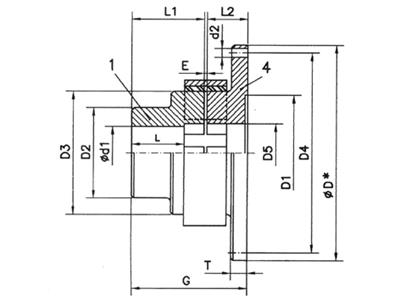 Koppeling type EB. - SAMIFLEX : Elastische koppelingen